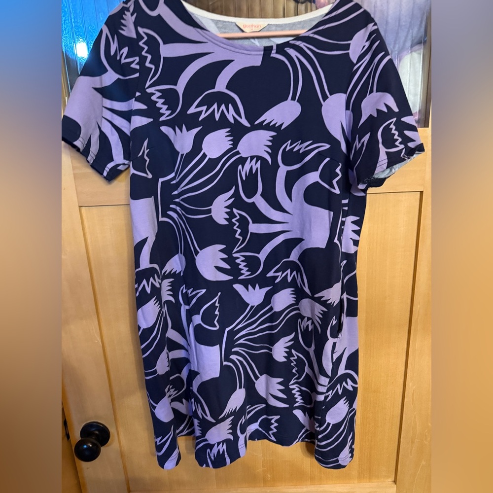 Gorman Purple Jersey Dress Sz 14 Great Condition 💯 Organic Cotton - Picture 1 of 9
